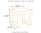 Watson - Dark Brown - Square End Table