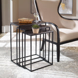 Coreene - Iron Nesting Tables, Set Of 3 - Black