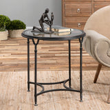 Samson - Glass Side Table - Black