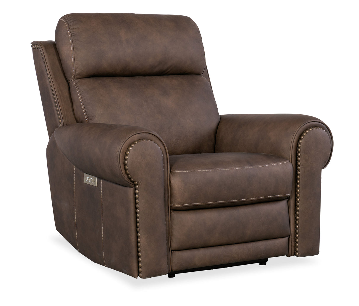 Duncan - Power Recliner With Power Headrest & Lumbar - Dark Brown