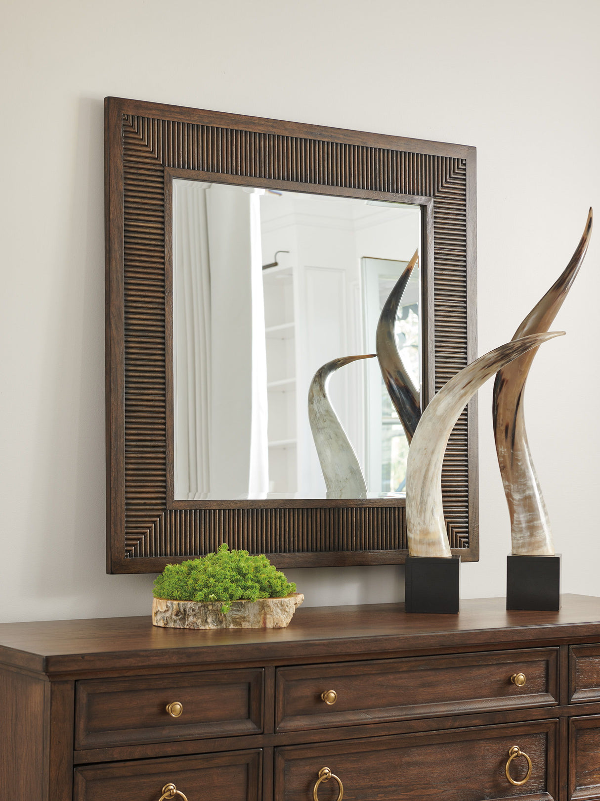 Silverado - Helena Square Mirror - Dark Brown