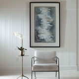 Lakeside Grande - Framed Abstract Print - Pearl Silver