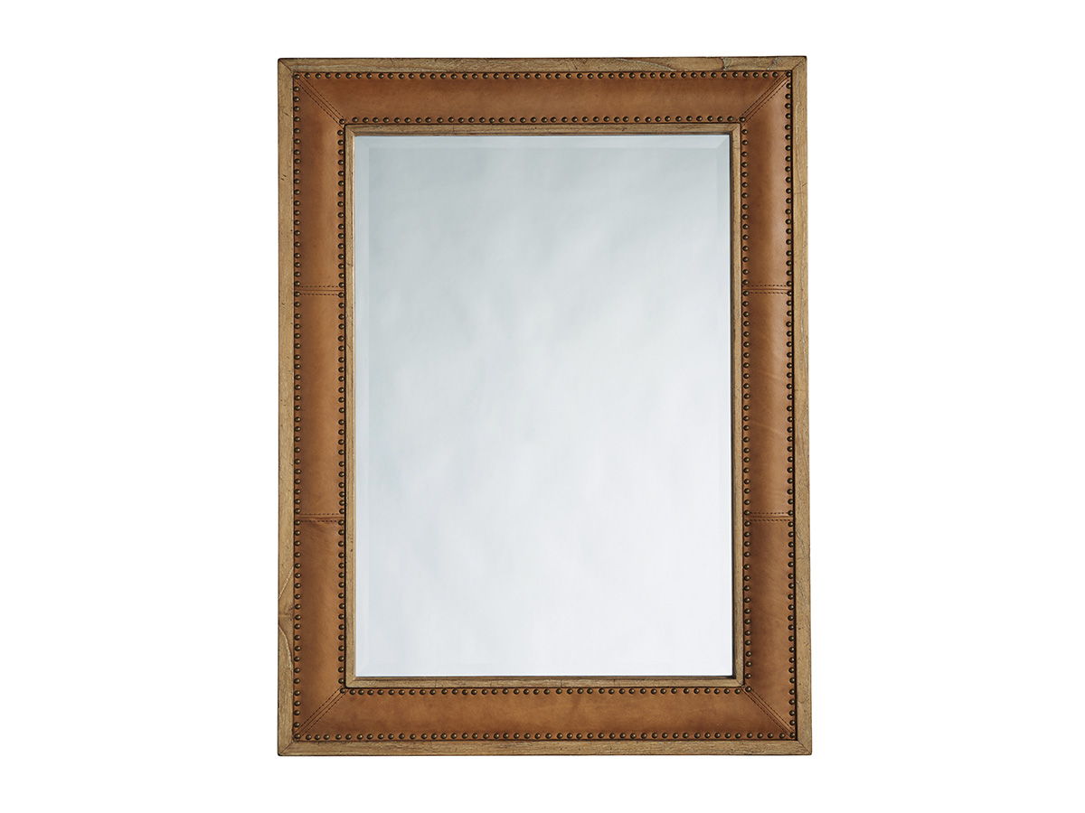 Los Altos - Dominica Leather Rectangular Mirror - Light Brown