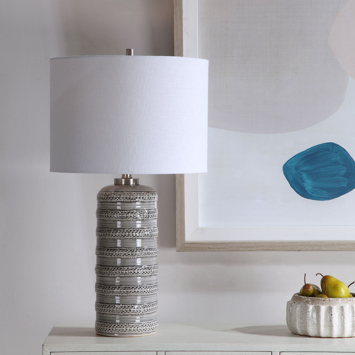 Alenon - Table Lamp - Light Gray