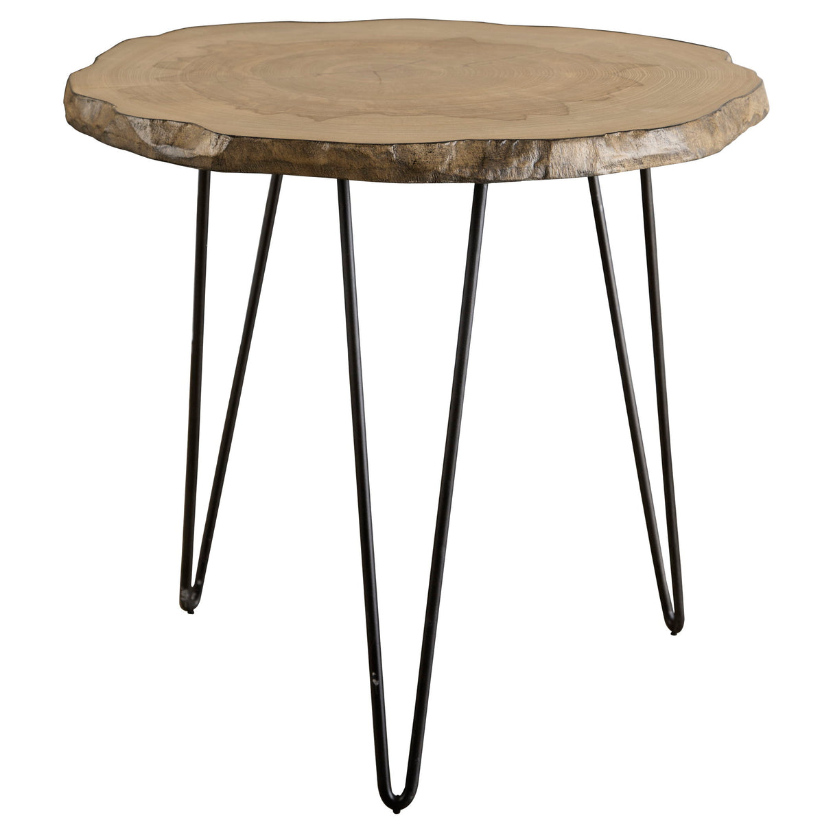 Runay - Wood Slab Side Table - Light Brown