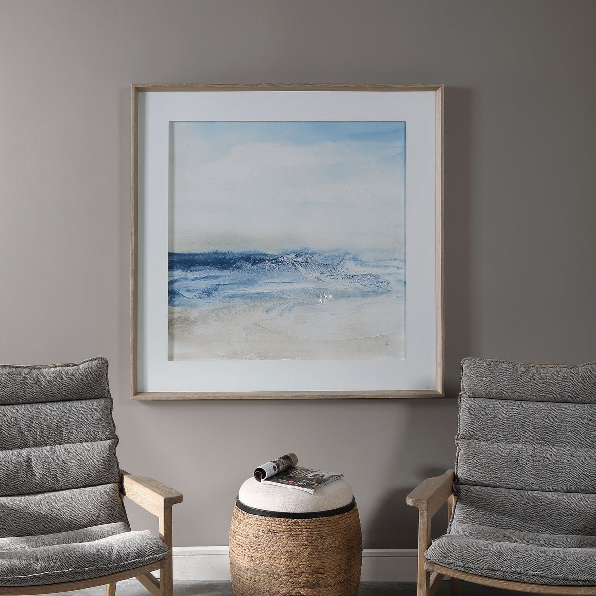 Surf And Sand - Framed Print - Blue