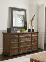 Silverado - Helena Square Mirror - Dark Brown